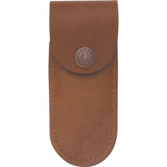 Case Soft Leather Belt Sheath Button Snap