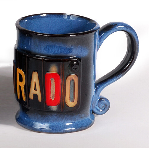 Mug – Pottery – License Plate – 1485C