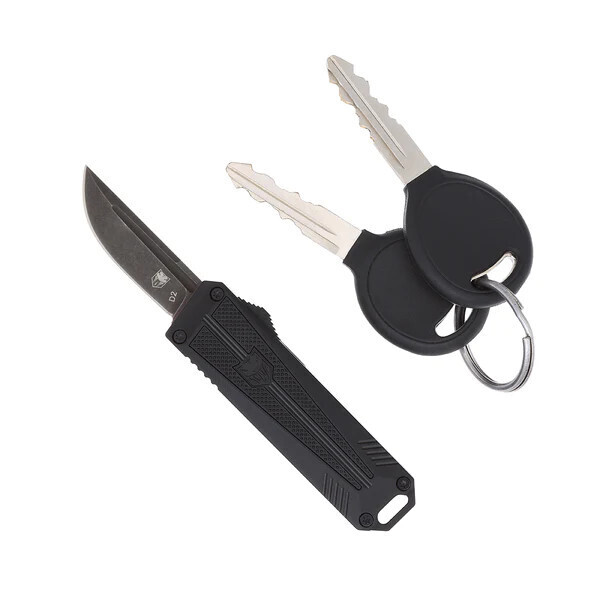 CobraTec California 929 OTF Knife, Color: Black, Blade Type: Drop Point