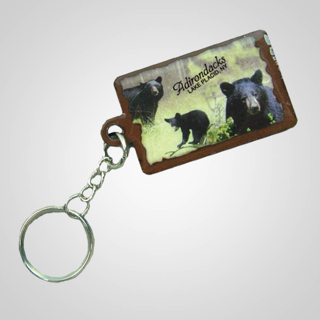 Black Bear Collage Keychain #19160
