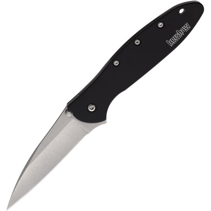 Kershaw Leek Assisted Opening Knife Black (3" Stonewash) 1660SWBLKB