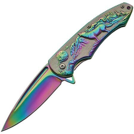 Rite Edge Wolf Framelock A/O Rainbow