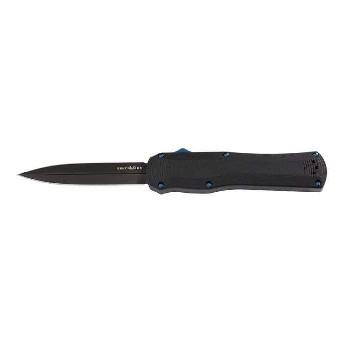 Benchmade 3400BK Autocrat AUTO OTF Knife 3.71" Black S30V Double Edge Dagger Blade, Black G10 Handles