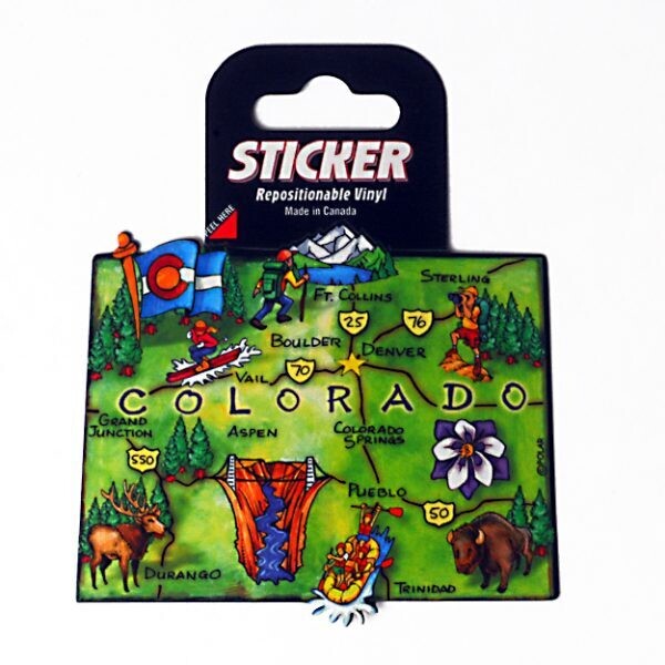 Sticker – CO Map – Colorado – 1946C