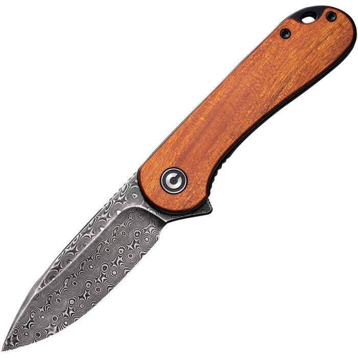 CIVIVI Elementum Liner Lock Knife Cuibourtia Wood (2.9" Damascus) C907DS-2