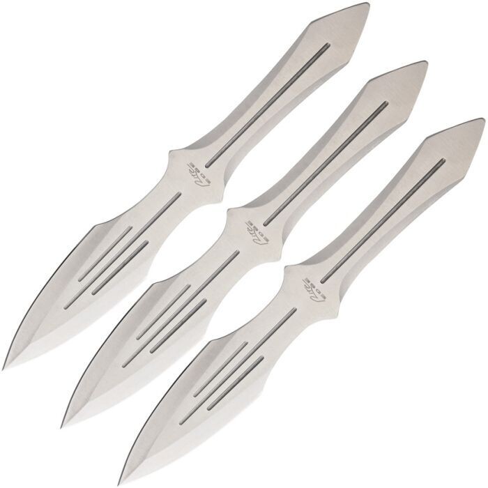 Throwing Knife Set of 3 Silver 211230-SL