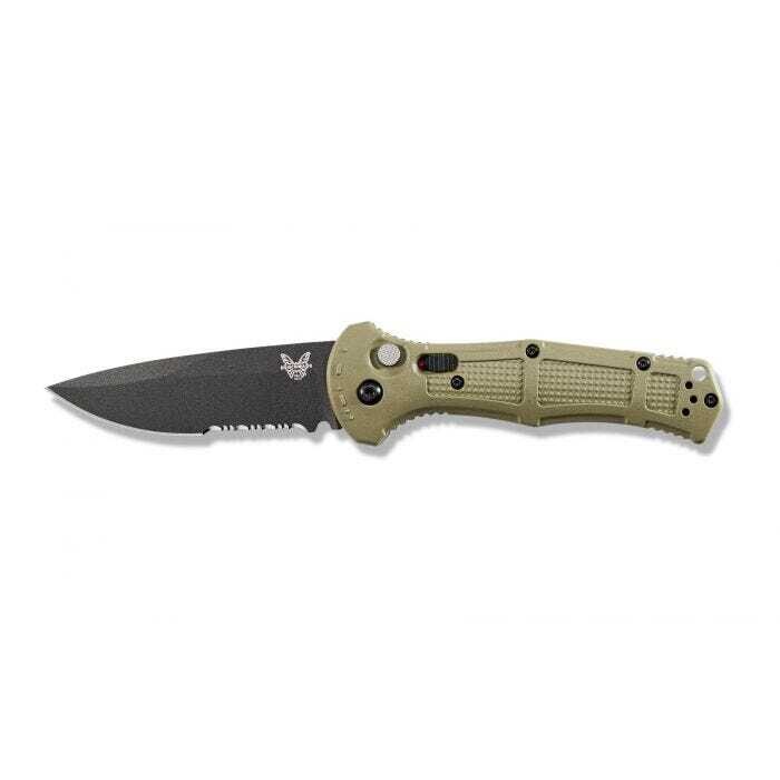 Benchmade Claymore Auto Knife OD Green Grivory (3.6"  Serr) 9070SBK-1