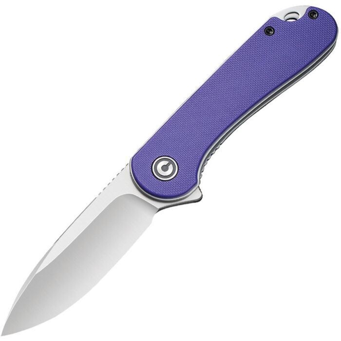CIVIVI Elementum Liner Lock Knife Purple G-10 (2.9" Satin D2) CIVC907V