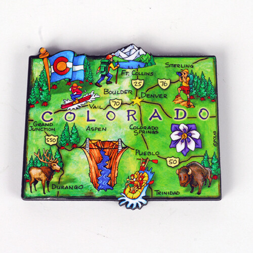 Magnet – Wood State Map – CO – 1118CO