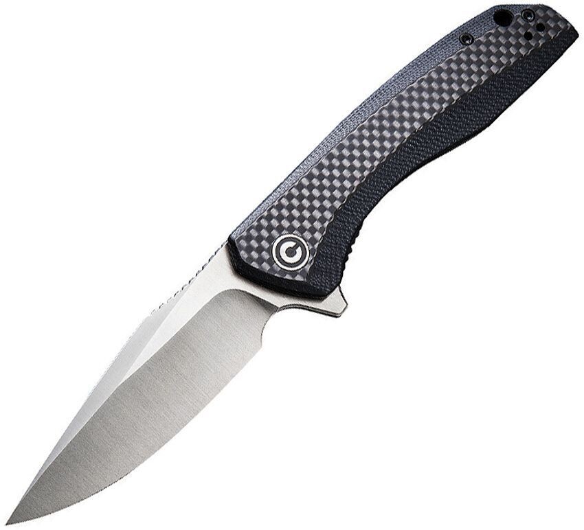 CIVIVI Baklash Flipper Liner Lock Knife G-10/Carbon Fiber (3.5" Satin) C801D