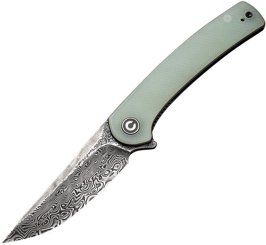 CIVIVI Mini Asticus Liner Lock Knife Natural G-10 (3.25" Damascus)