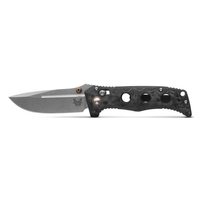 Benchmade Mini Adamas CPM MagnaCut AXIS Lock Knife Carbon Fiber (3.3" Stonewash) 273-03