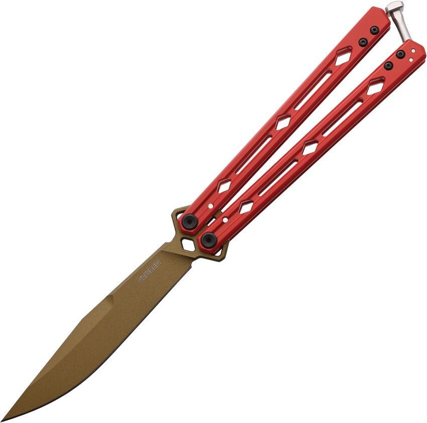 Kershaw Lucha Balisong Butterfly Knife Red (4.5" Bronze) KS5150REDBRZ