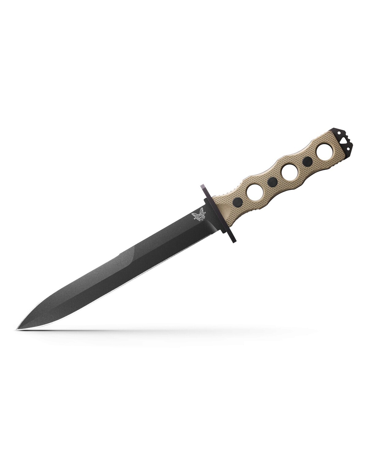 Benchmade SOCP 185 Dagger Fixed Blade Knife Tan (7.1" Black) 185BK-1