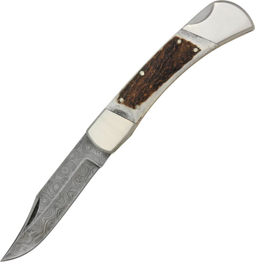 K&amp;R Knives Lock Back Large Damascus 48756