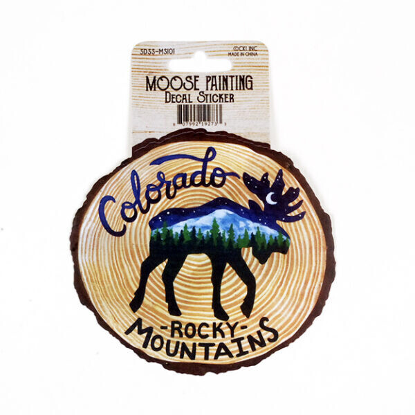 Sticker – Moose on ‘Wood’ – CO – 1931C