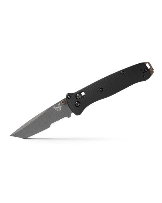Benchmade Bailout AXIS Lock Knife Black Aluminum (3.4" Gray Serr) 537SGY-03