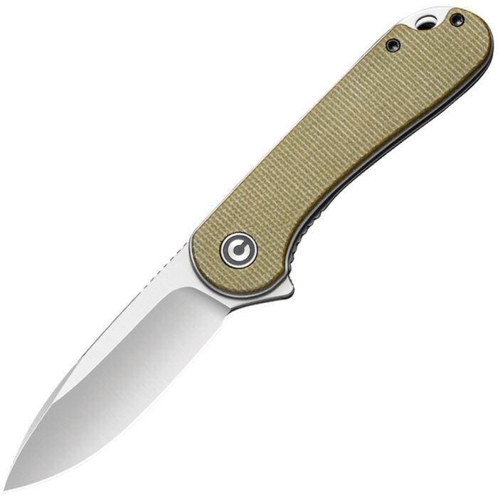 CIVIVI Elementum Liner Lock Knife Olive Micarta (2.9" Satin D2) C907S