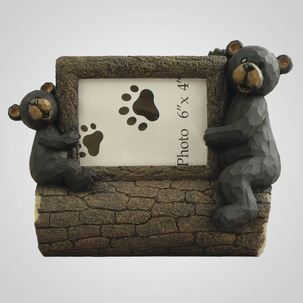 18830 - Bear &amp; Cub On Log Photo Frame