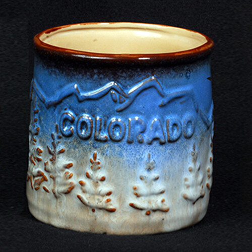 Mug – Pottery – Mtn/Trees – Colorado – 1483C