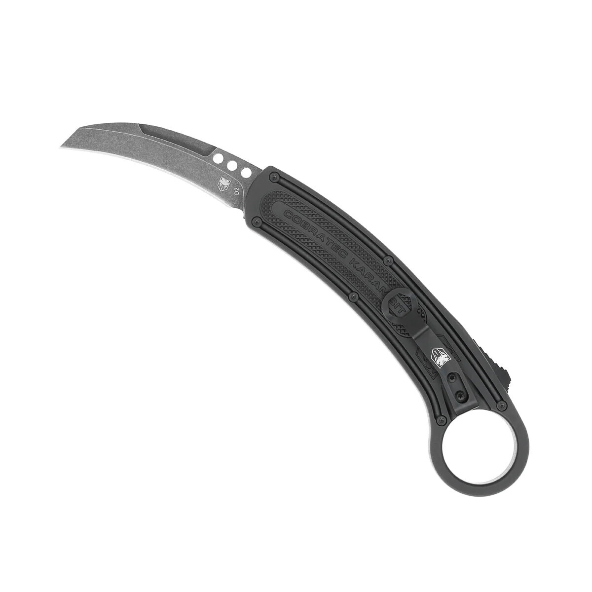 Cobra Tec KARAMBIT BLACK W/ D2 STONEWASH BLADE