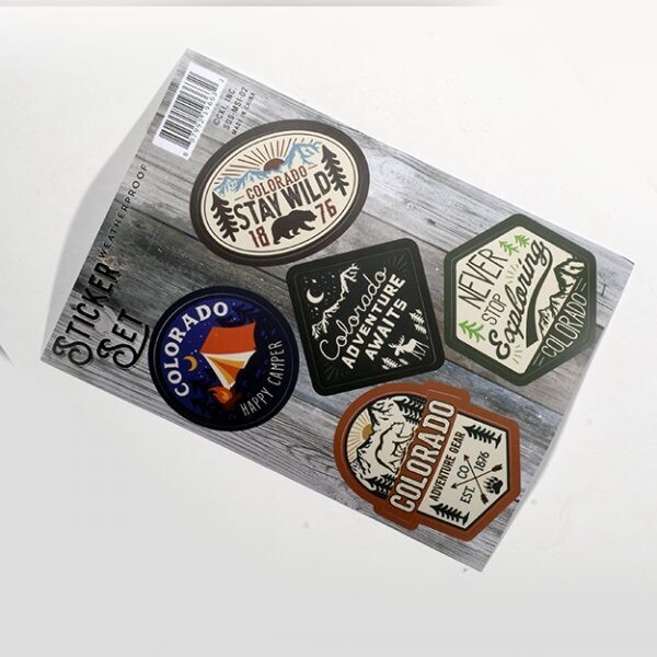 Stickers – Set of 5 – Exploring CO – 1966C