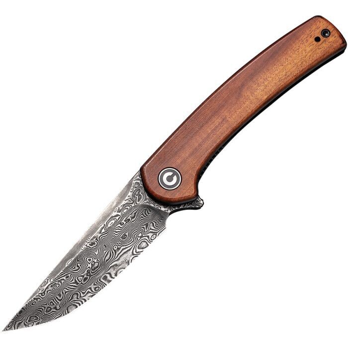 CIVIVI Mini Asticus Liner Lock Knife Cuibourtia Wood (3.25" Damascus)