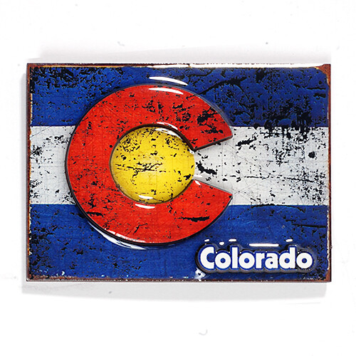 Magnet – CO Flag Epoxy Resin – Colorado – 1107C