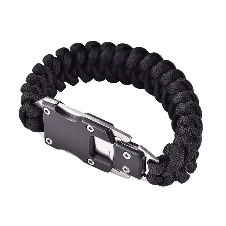 Mad Man Black Paracord Survival Bracelet