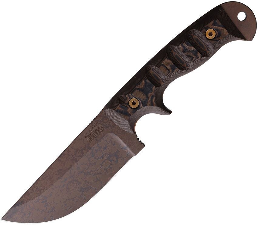 Dawson Knives Warthog Fixed Blade Knife Scorched Earth Finish G-10 (4.75" Arizona Copper)