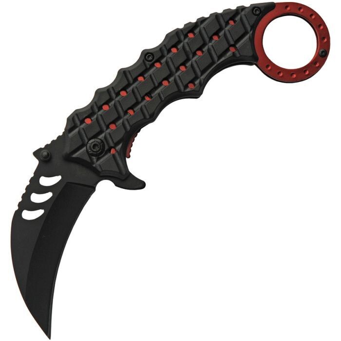 Premier Edge Red Shrub Karambit Linerlock