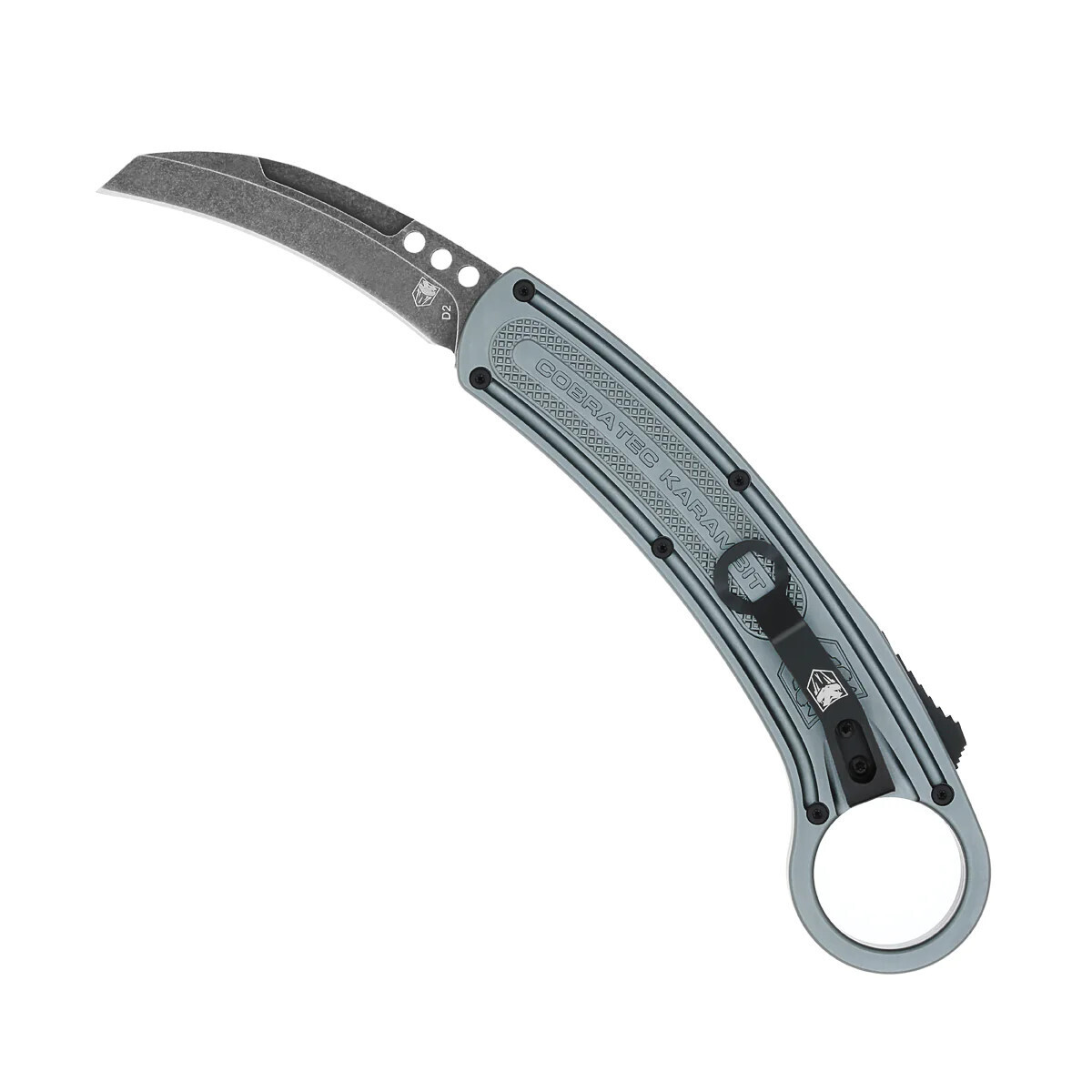 Cobra Tec KARAMBIT Grey W/ D2 STONEWASH BLADE