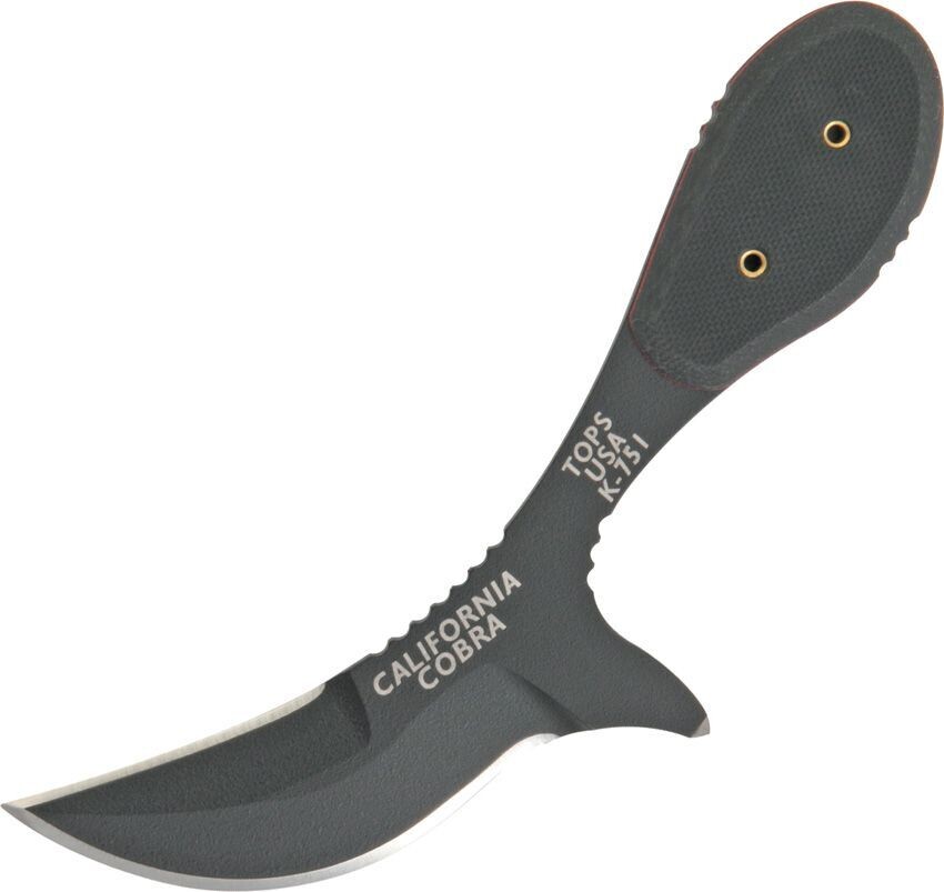 TOPS Knives California Cobra Fixed Blade Knife (3" Black)