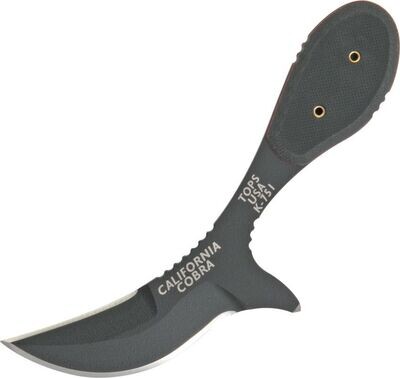 TOPS Knives California Cobra Fixed Blade Knife (3" Black)