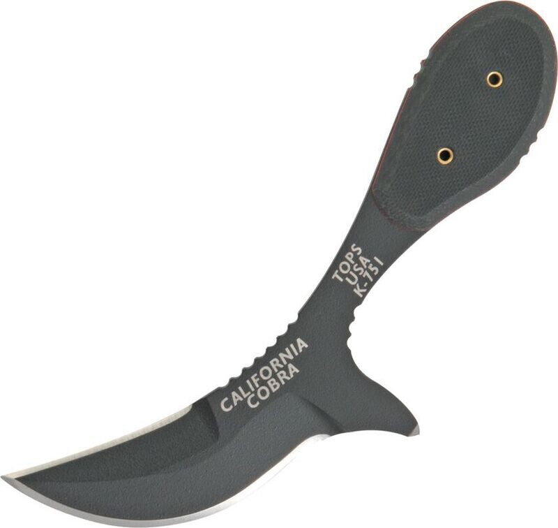 TOPS Knives California Cobra Fixed Blade Knife (3" Black)