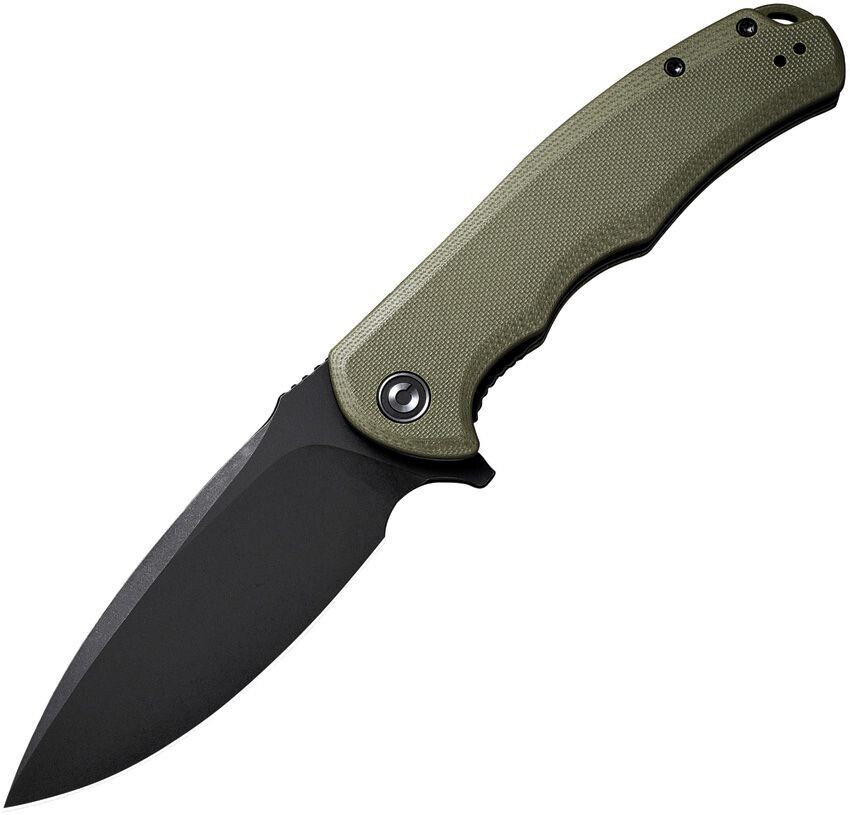 CIVIVI Praxis Flipper Liner Lock Knife OD Green G-10 (3.75" Black) C803F