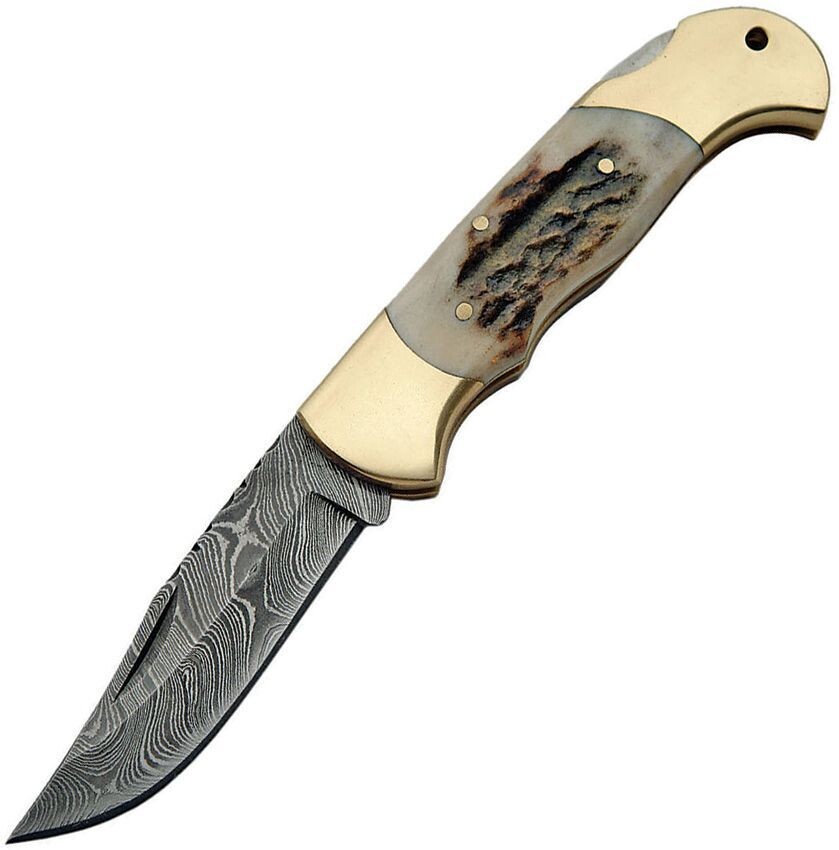 K&amp;R Knives Lockback Stag 68722