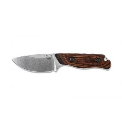 Benchmade 15017 Hidden Canyon Hunter Knife Wood Fixed Blade (2.79" Stonewash)