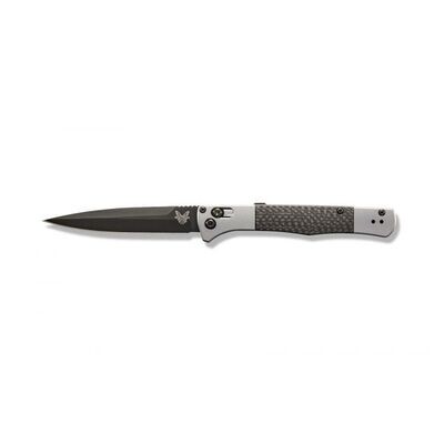 Benchmade Auto Fact AXIS Lock Knife Aluminum/CF (4" Black DLC) 4170BK