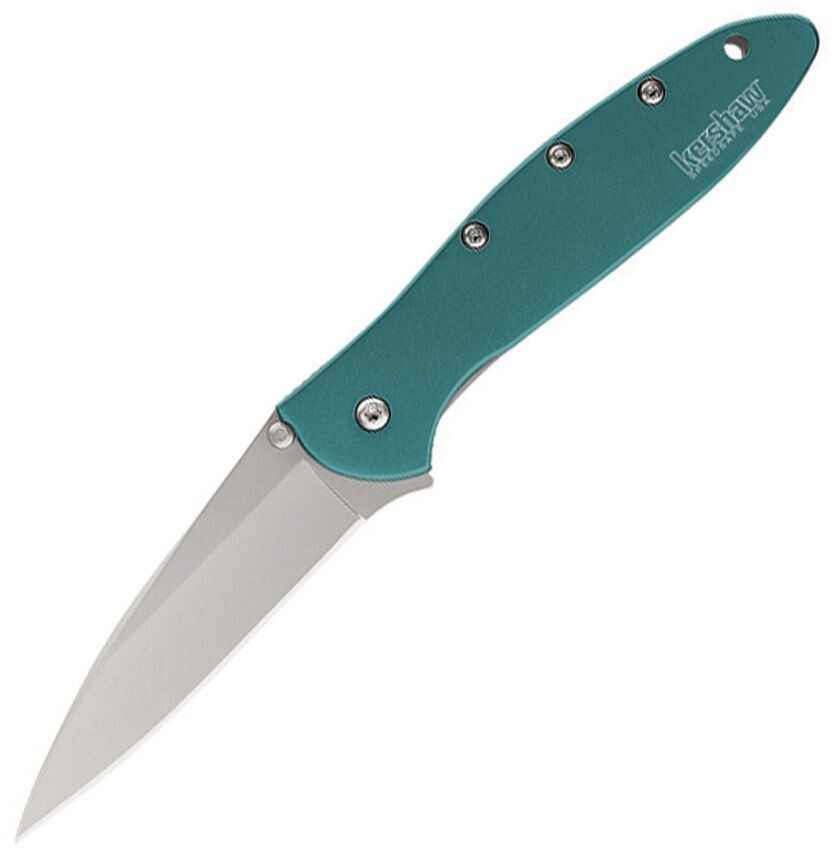 Kershaw Leek Assisted Opening Knife Teal (3" Bead Blast) 1660TEAL