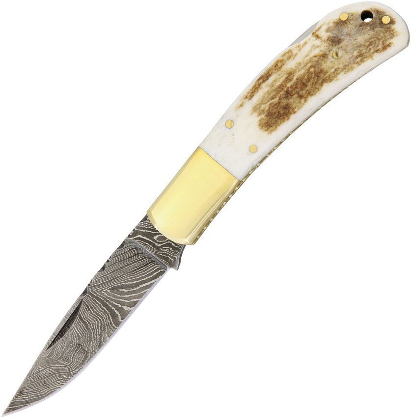K&amp;R Knives Lockback Round Lockback Stag