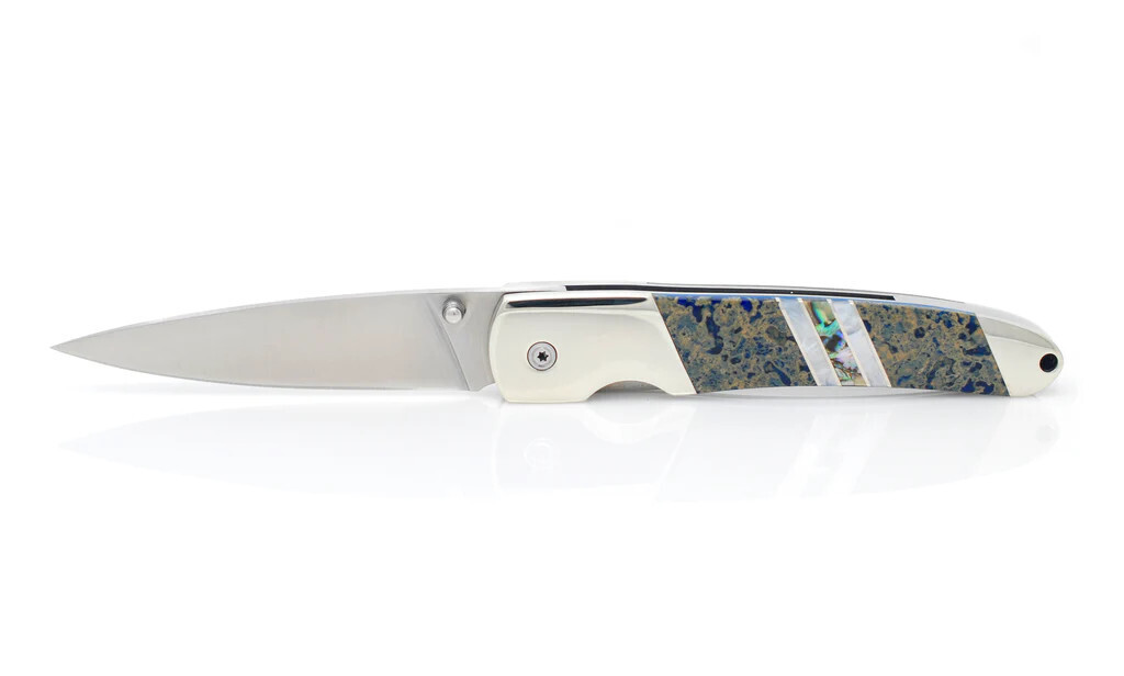 Santa Fe Stoneworks Gemstone Exotics Hot Springs Blue 4" Linerlock Knife