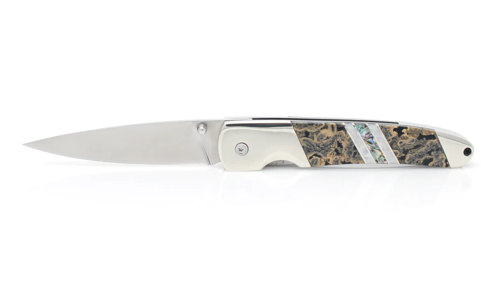 Santa Fe Stoneworks Gemstone Exotics Hot Springs Black 4" Linerlock Knife