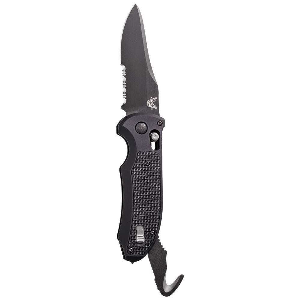 Benchmade Triage AXIS Lock Automatic Knife (3.58" Black Serr) 9170SBK