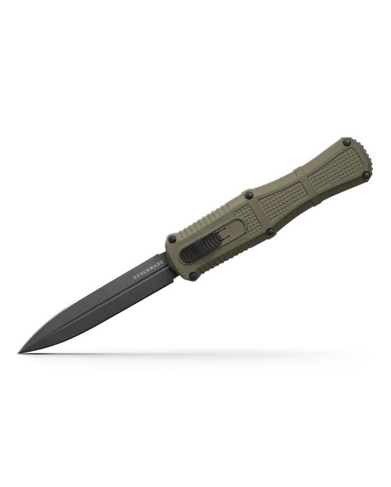 Benchmade Claymore OTF D/A Auto Knife Green Grivory (3.9" Gray) 3370GY-1