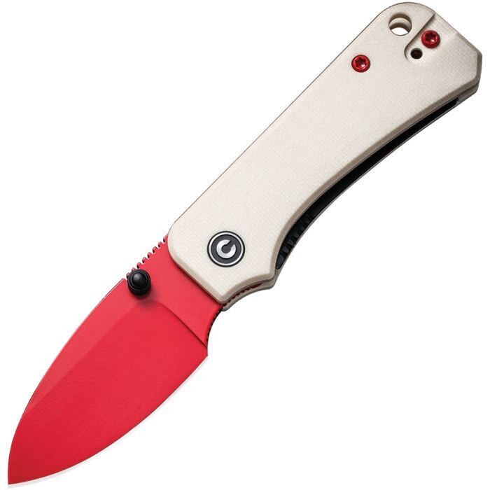 CIVIVI Baby Banter Liner Lock Knife Ivory G-10 (2.34" Red Nitro-V)