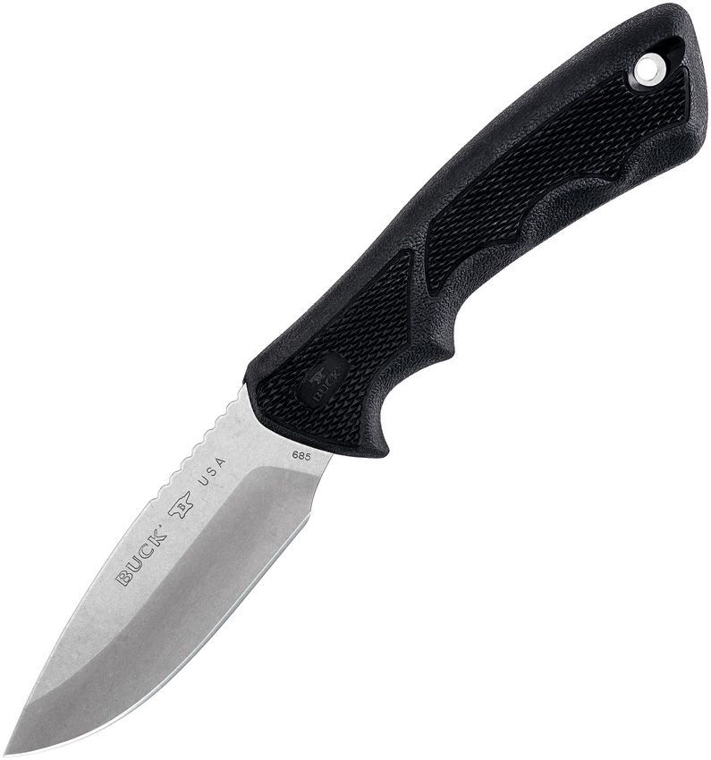 Buck BuckLite Max II Large Fixed Blade Knife Black (4" Stonewash) 0685BKS