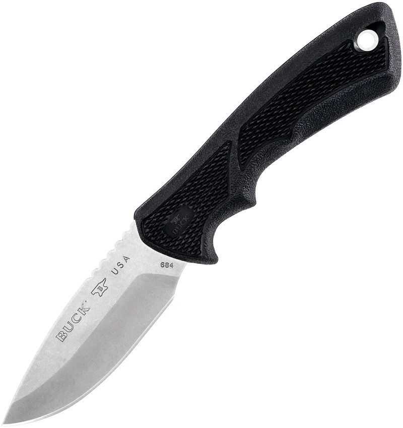 Buck BuckLite Max II Small Fixed Blade Knife Black (3.25" Stonewash)