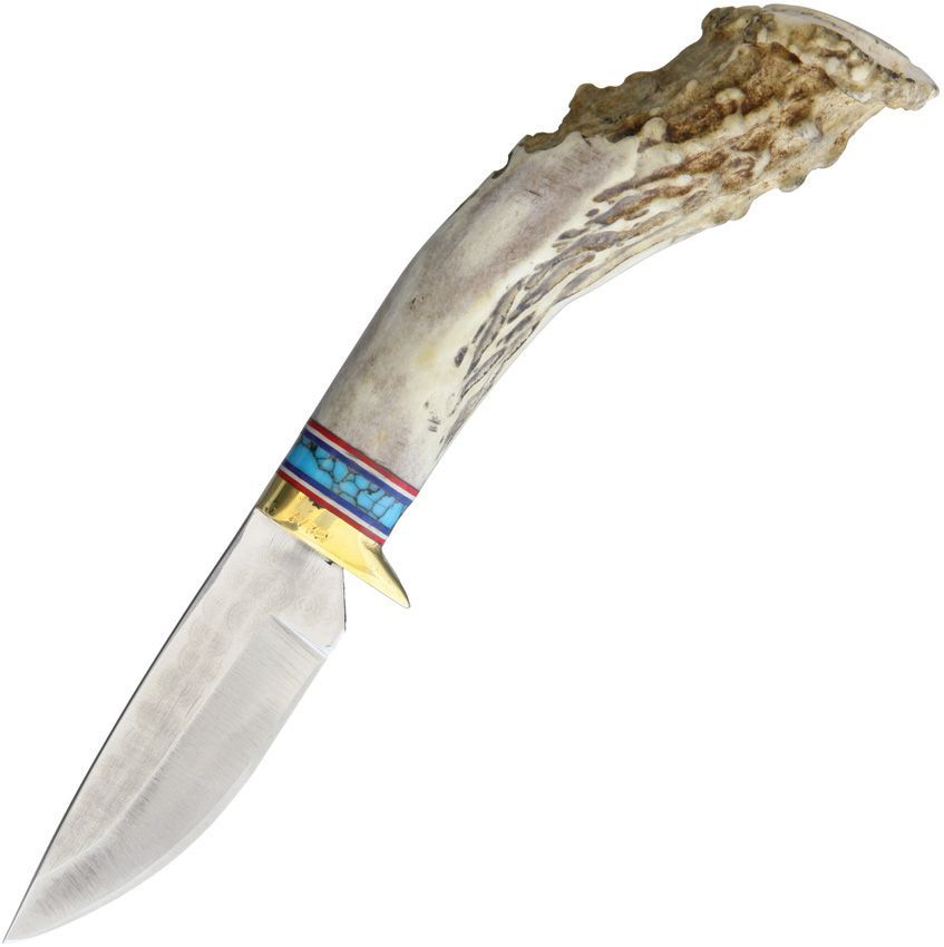 Ken Richardson Small Drop Point Hunter Turquoise Inlay