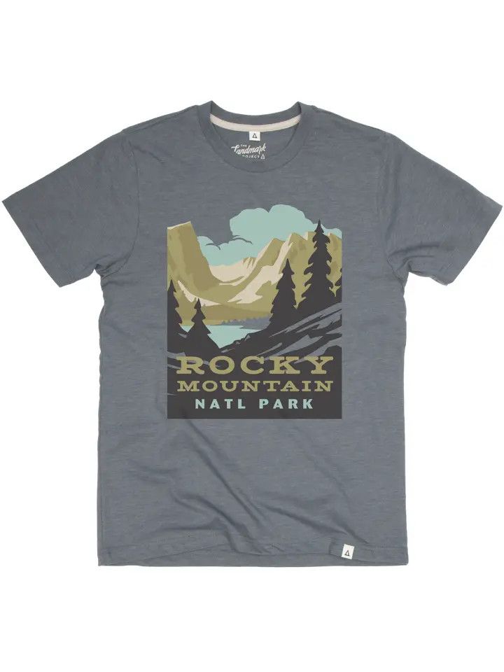 Land Mark Project T-Shirts, Style: Rocky Mountain National Park T-shirt, Size: Small